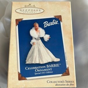 Vintage 2003 Celebration Barbie Hallmark Ornament, Special 2003 Edition